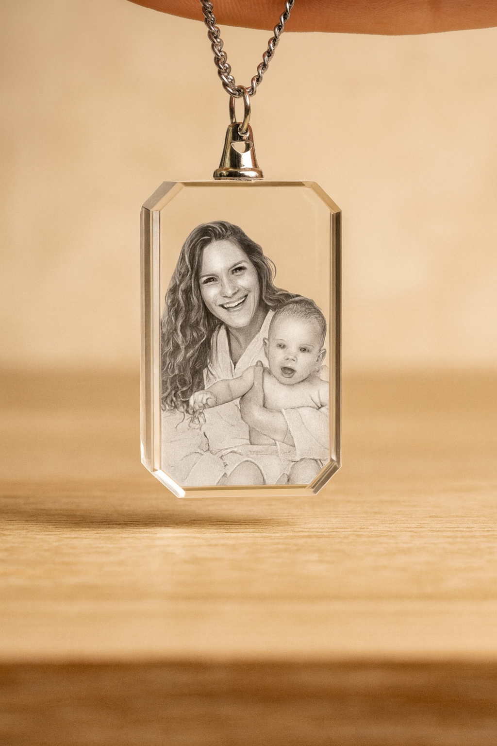 💎 Colgante de Cristal Personalizado con Foto | Regalo Único y Emotivo