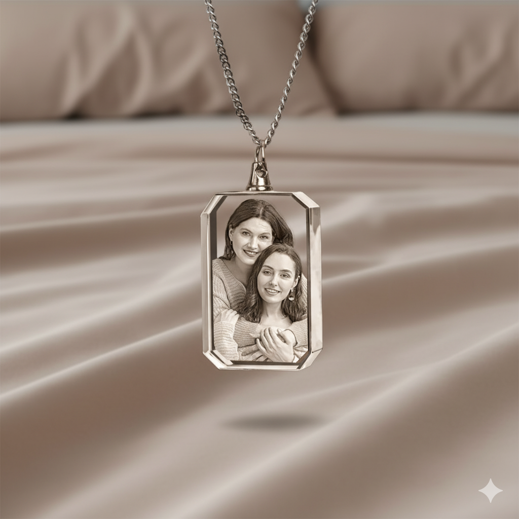💎 Colgante de Cristal Personalizado con Foto | Regalo Único y Emotivo