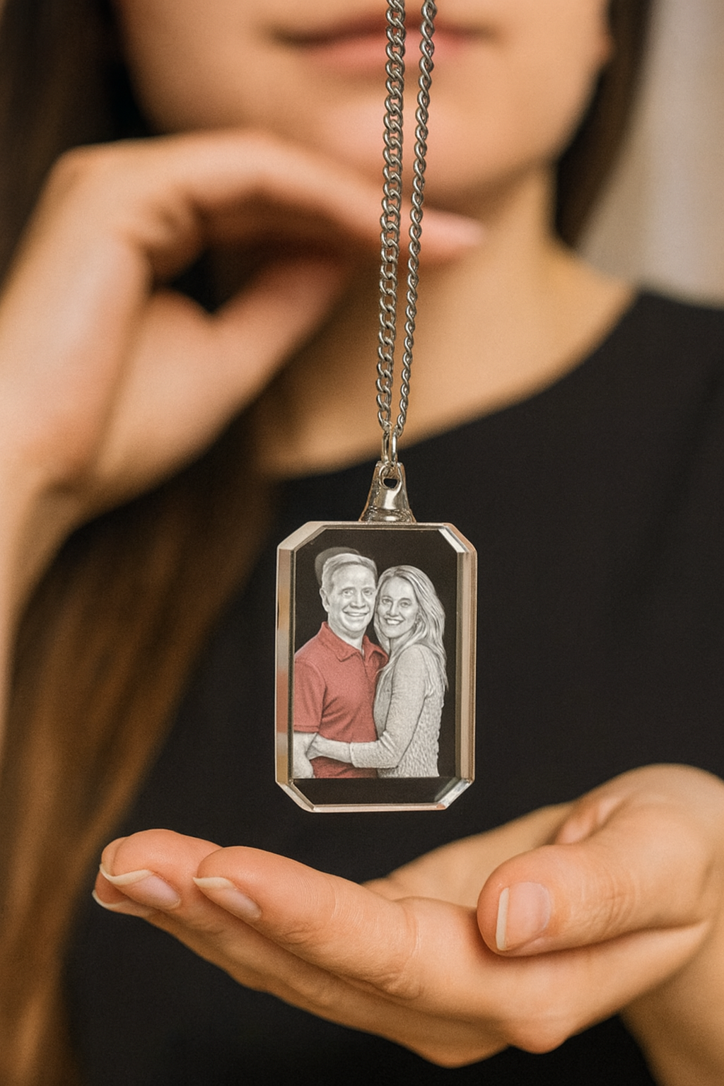 💎 Colgante de Cristal Personalizado con Foto | Regalo Único y Emotivo