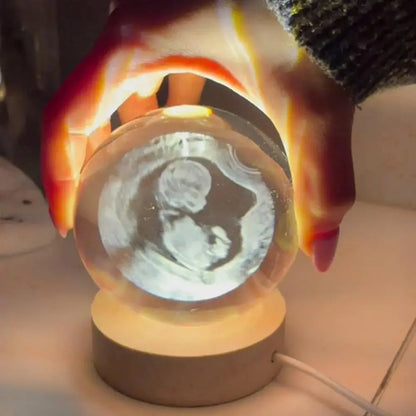✨Bola de Cristal LED con Foto | Lámpara Personalizada